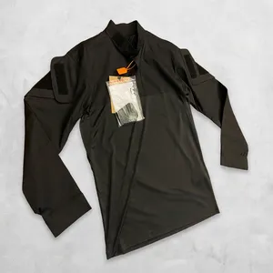 Wholesale Mens <b>Black</b> Tactical <b>Shirt</b> <b>Long</b> <b>Sleeve</b> Work <b>Shirt</b> Patch Outdoor Hiking Bulk Order Low Price - Product Image 4