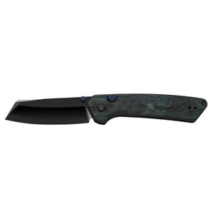 Couteaux pliants légers avec lame à pointe affûtée, poignée verte confortable et ouverture pratique par bouton de pouce pour l'extérieur - Product Image 1