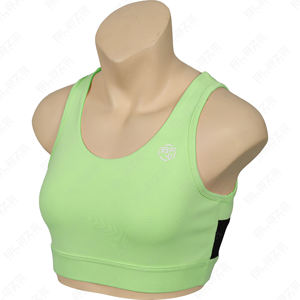 Soutiens-gorge de sport mi-longueur en spandex/nylon, coupe ajustée, leggings de yoga élastiques, performance premium, respirant, écologique, style uni - Product Image 5