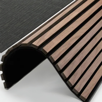 Panneaux muraux acoustiques naturels en bois de caoutchouc, directement de l'usine, pour l'insonorisation des salles de sport, polyester anti-bruit pour salon, chambre et appartement