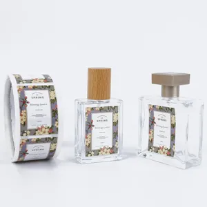 Rollo de Etiquetas Adhesivas de Vinilo Brillante Impermeable Personalizado para Envases de Productos para el Cuidado de la Piel, Perfumes y Labiales - Product Image 3