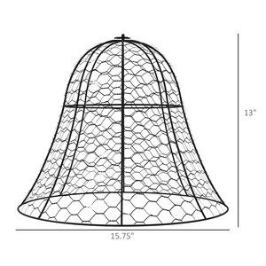 Set di 6 Coperture Metalliche Nere per Giardino 40x33cm, Protezione per Piante Contro Animali, Rete per Protezione del Giardino - Product Image 3