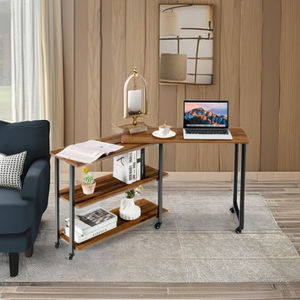 Escritorio de madera multifuncional con rotación en forma de L de 360 grados OEM/ODM Muebles para el hogar Fábrica de Vietnam Hecho en Vietnam - Product Image 2