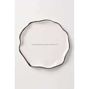 Plat et assiettes en métal, sans danger pour le contact alimentaire, plat en émail personnalisé, assiette de service réutilisable, plat à dessert, fournitures pour événements - Product Image 5