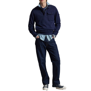 Top Trendy Men's Premium Loopback Fleece Utility <b>Crewneck</b> Sweatshirt 100% Cotton French Terry OEM Private Label Manufacturer - Product Image 3