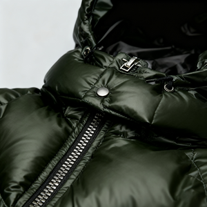 Chaqueta de lona personalizada con cuello alto, estilo hip hop, abrigo de invierno para hombre, termocrómica, reflectante, diseño oversize, cambio de color, con calefacción. - Product Image 6