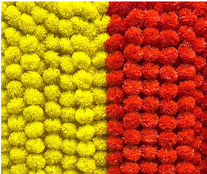 Traditional Orange Yellow Red <b>Flower</b> <b>Garland</b> Hanging Home Decor for Diwali Indoor Living Room 100% Handmade Plant Fiber - Product Image 4