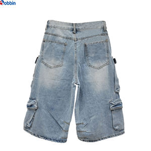 Pantalones vaqueros de mezclilla para mujer, estilo vintage, lavados, de cintura media, transpirables, tipo cargo, de longitud media - Product Image 4