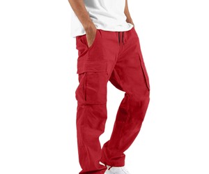 Pantalons cargo pour hommes, faible quantité minimum de commande, taille élastique, pour la gym, le fitness et les tenues décontractées - Product Image 1