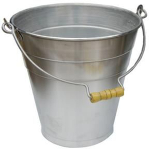 Seau en métal galvanisé avec poignée, seau en acier pour jardin, ferme et usage domestique, style vintage, seau à eau à prix avantageux - Product Image 3