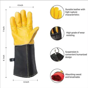 定制设计和彩色个人用工作手套重型工业手套天然牛皮最佳价格折扣