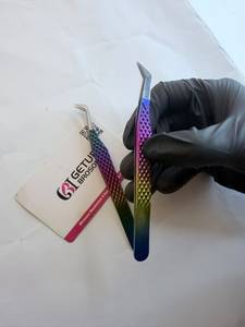 Pinzas para Pestañas Rainbow de 90 Unidades, Acero Inoxidable, Puntas de Fibra Suave de Precisión, 10 mm, Juego en Caja - Product Image 2