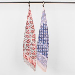 100% Cotton Block Printed Bandana Summer Wristband For Unisex & Pets Hair Covering <b>Accessory</b> Paisley Wraps With Colorful Designs - Product Image 5