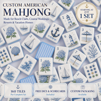 Ensemble de tuiles de mahjong américaines personnalisées, 160 pièces, pour cadeaux d'entreprise, cadeaux de club et programmes de vente au détail sous marque privée