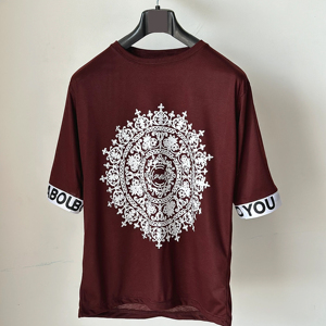 Men's Casual Sport Knitted T-Shirt <b>Set</b> Summer Fashion Printed Loose Short Sleeve Top Bottom High-Grade Breathable Quick Dry - Product Image 6