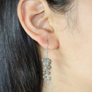925 <b>Sterling</b> <b>Silver</b> Rhodium Plated Natural Labradorite Geometric Trendy Drop Earrings for Women Certified - Product Image 3