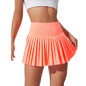Jupe de tennis mini pour femme en tissu premium, taille large, poches pour téléphone, impression de logo personnalisé, collection printemps-été, vêtements de sport, vente en gros - Product Image 4