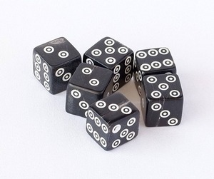 Handmade Buffalo Horn <b>Dice</b> <b>Set</b> Black White Polished Gaming <b>Dice</b> Customizable for Board Games RPG - Product Image 1