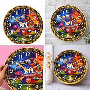 Reloj de Pared con Impresión Personalizada Inspirado en IPL - Regalo Perfecto para Amantes del Cricket, Día de la Madre y Navidad - Product Image 2