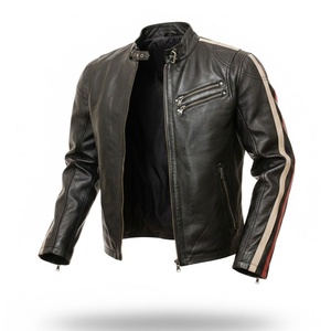 High Quality Men's Leather <b>Jackets</b> <b>Bomber</b> <b>Shearling</b> Sheepskin Winter Coat High Quality <b>Jacket</b> For Men - Product Image 1