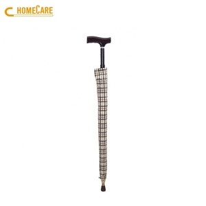 Blue OEM Aluminum <b>Walking</b> Stick with <b>Seat</b> Umbrella - Product Image 3