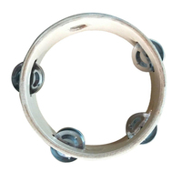 Good Quality Handheld Rose Wood Tambourine Customized Color & Logo Adults Music Class Church Worship Party Percussion Instrument