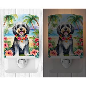 Luz de noche de cerámica compacta con certificación UL Terrier tibetano Luau 6x4x3 Multicolor para dormitorio, baño, guardería, pasillo, cocina - Product Image 2