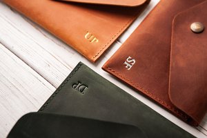 Sobre para Efectivo de Cuero Genuino Hecho a Mano de Lujo con Característica Resistente al Agua, Diseño Moderno para Gestión del Presupuesto LCE-0001 - Product Image 2