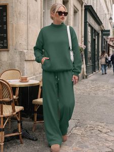 Conjunto de Sudadera y Pantalones de Chándal de Dos Piezas para Mujer, 100% Algodón, Antiencogimiento, para Otoño/Invierno, Estilo Urbano Informal - Product Image 6