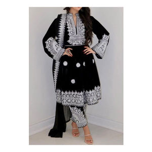 Vestido tradicional afgano kuchi, ropa étnica vintage, vestido kuchi afgano, vestido de herencia cultural, estilo kuchi afgano - Product Image 2