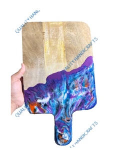 Tabla de Cortar y Bloques de Picar de Madera de Acacia Estilo Ecológico 2023, 41x22 cm, para Cocina Casera, Artesanía de Calidad, India, Queso - Product Image 1