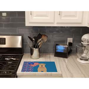 Planche de service USA American Kitchen Grande taille Red Wheaten Terrier Planche à découper décorative en verre trempé pour fruits et légumes - Product Image 2