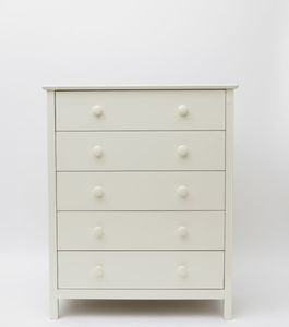 Commode à 6 tiroirs en bois de pin blanc sur mesure pour la chambre d'enfant et le rangement du salon, design moderne, fabriquée au Vietnam - Product Image 5