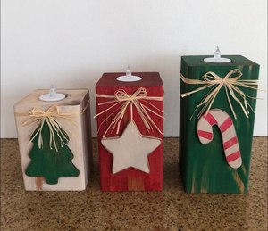 Cadeaux de Noël, support à bougie en bois d'acacia en forme d'étoile, fait main, pour bougies chauffe-plat, vaisselle, porte-bougie, au meilleur prix - Product Image 2