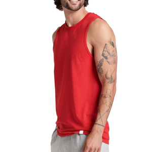 Débardeur de sport pour homme en polyester/coton, sans manches, respirant, séchage rapide, uni, écologique, style vintage - Product Image 4