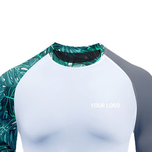 Rashguard Professionnel de Haute Qualité Personnalisé Unisexe avec Logo OEM par Sublimation, Matière Unie, Séchage Rapide, 220g, Manches Longues, Coupe Basse - Product Image 2