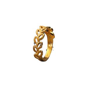 Elegant <b>Plain</b> 18K Solid Gold Religious Style <b>Ring</b> for Wedding Anniversary & Party-Indian Made - Product Image 1