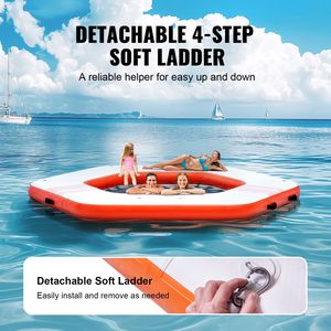 Piattaforma Galleggiante Gonfiabile da 8,5FT con Tappetino Antiscivolo in PVC da 5FT per Piscina e Mare - Product Image 5