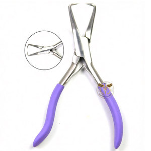 Pince à ouvrir les boucles pour extensions de cheveux en acier inoxydable doré professionnel, pour micro-anneaux, nano-anneaux et extensions I-Tip - Product Image 4
