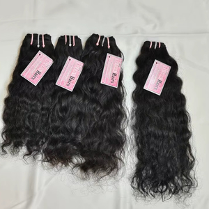 Cabello ondulado indio crudo 100%, sedoso, suave, calidad real de la empresa de marca a precios al por mayor - Product Image 1