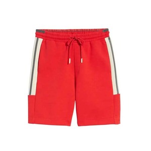Shorts Bermuda en coton rouge pour homme, taille mi-haute, élastique, respirant, style décontracté avec poches - Product Image 1