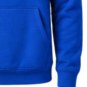 Sweat-shirt à capuche décontracté bleu royal à manches longues avec cordon de serrage et poche kangourou avant - Product Image 6