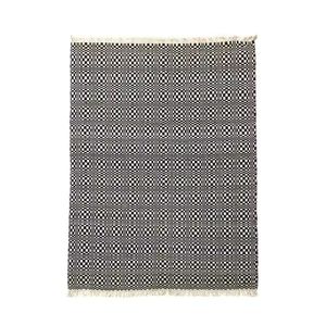 White Cotton Woven Rug Modern Classic Scandinavian Style Minimalist Soft Flat Weave Handmade Eco-Friendly PET-Friendly - Product Image 1