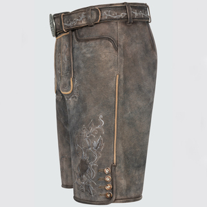 Pantalones Cortos de Cuero Bávaro para Hombre, Estilo Casual, Cintura Media, Diseño Moderno, Color Sólido, Transpirables y de Secado Rápido, Venta al Por Mayor - Product Image 3