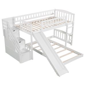 Letto a Castello Bianco con Due Cassetti Scorrevoli per Bambini - Vecchio SKU LT100156AAK - Product Image 6
