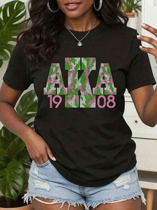 New Palm Tree Embroidery T-Shirt Luxury Beaded & <b>Sequin</b> Cotton <b>Top</b> Custom Fashionable <b>Women</b> and Girls Premium Cotton T-Shirts - Product Image 1