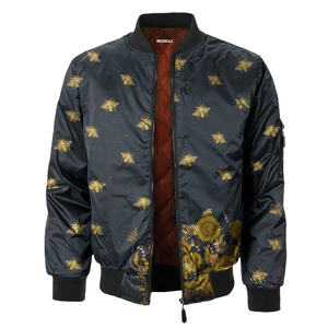 Personalizable chaqueta de bombardero unisex a prueba de viento ligero logotipo personalizado colores moda Casual prendas de vestir exteriores al por mayor OEM/ODM disponible - Product Image 1