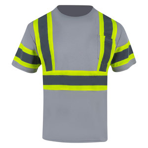 Men's Hi Visibility <b>Waterproof</b> <b>Work</b> Shirt with Reflective Stripes and Chest Pocket Polyester Material Safety Workwear - Product Image 1
