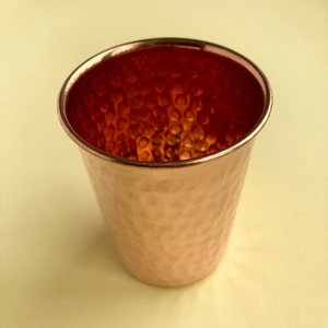 Premium 100% Pure Copper Tumbler Handmade Hammered Finish Water Glass Sustainable Ayurvedic <b>Drinkware</b> For Health & Wellness - Product Image 1
