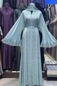 Hot sale Dubai Beautiful Traditional Islamic Women's Saudi Arabian <b>Abaya</b> Spring Polyester Breathable Ankle Length Muslim - Product Image 5